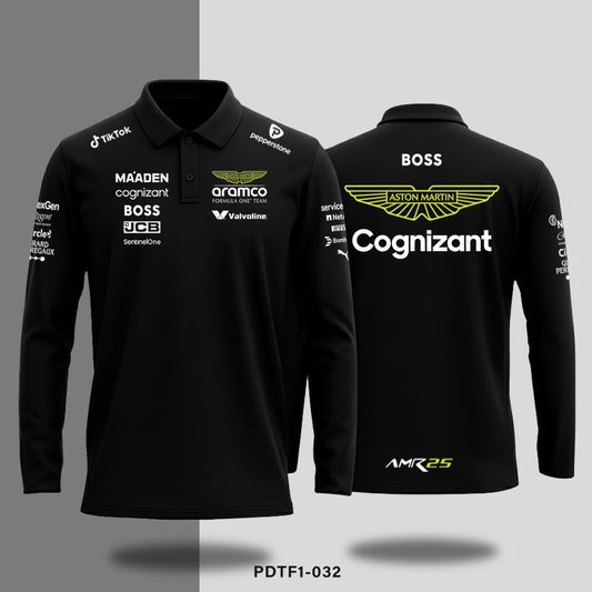 Aston Martin F1 Racing - Long - sleeve polo - Shift & Drift